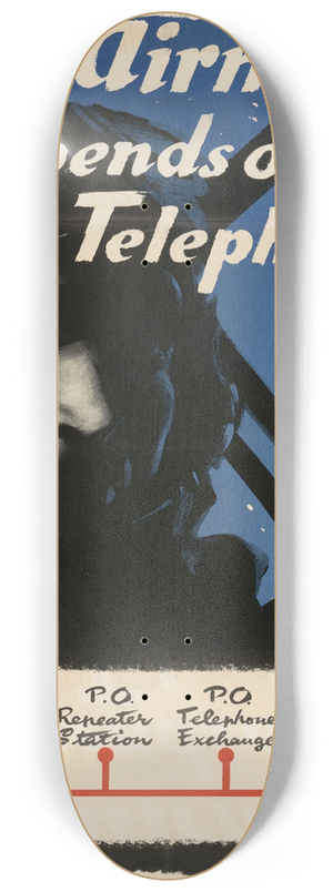 Austin Cooper - The Airman Depends on the Telephone 8.25 inch art skate deck
