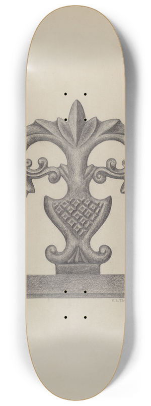 Austin L. Davison - Cast Iron Fence Finial 8.25 inch art skate deck