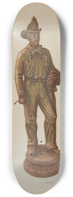 Austin L. Davison - Plaster Cast Figurine 8.25 inch art skate deck