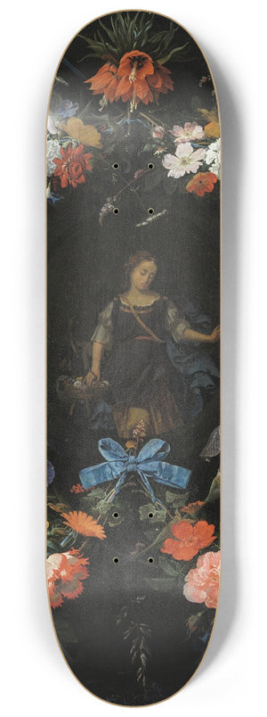 Abraham Mignon - Garland of Flowers 8.25 inch art skate deck