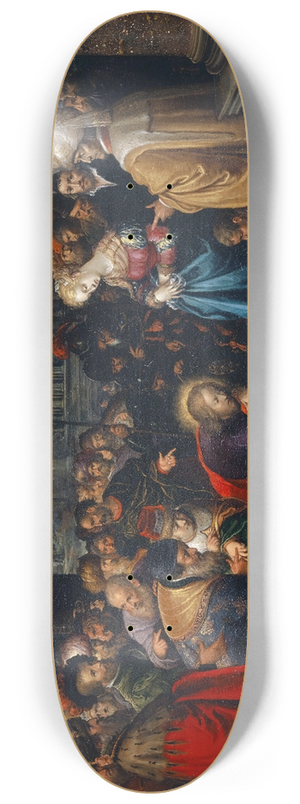 Frans Francken the Younger - Christ And The Woman Taken In Adultery 8.25 inch art skate deck