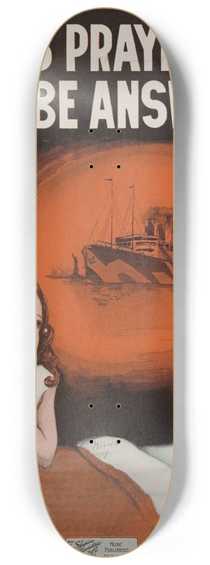 Albert Wilfred Barbelle - Babys Prayer Will Soon Be Answered 8.25 inch art skate deck