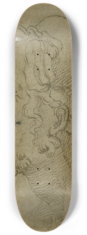 Baldassare Peruzzi - Male Head in Profile 8.25 inch art skate deck
