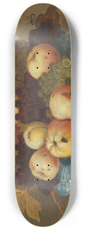 Balthasar van der Ast - Fruit in a wan-li porcelain dish on a table 8.25 inch art skate deck