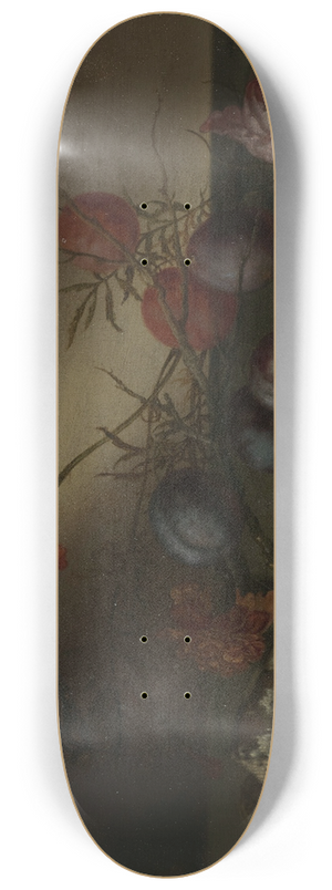 Balthasar van der Ast - Still Life with Shells, Fruit, and Flowers 8.25 inch art skate deck