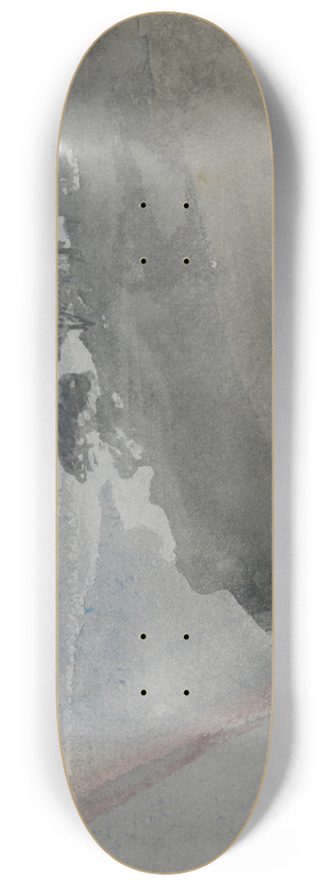 Barbara Bodichon - Landscape with Rainbow 8.25 inch art skate deck