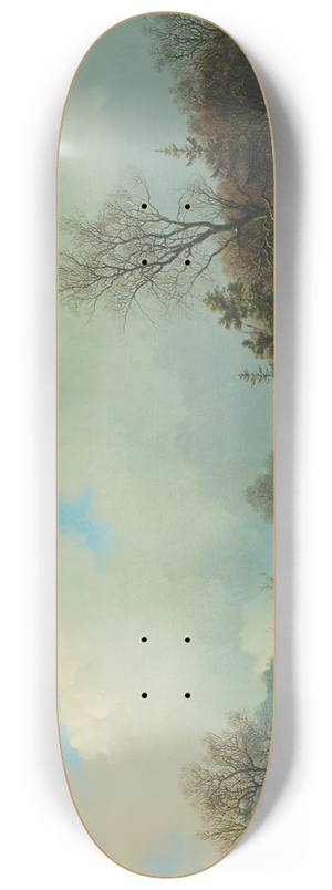 Barend Cornelis Koekkoek - Winter scene 8.25 inch art skate deck