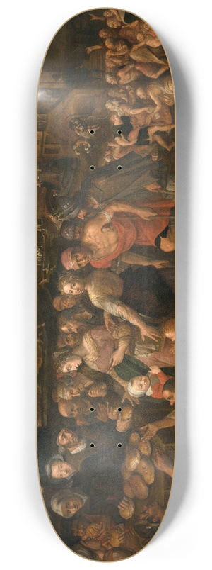 Frans Francken the Younger - The Seven Acts of Mercy 8.25 inch art skate deck