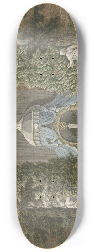 Barend Hendrik Thier - Theatre Scene in a City Garden 8.25 inch art skate deck