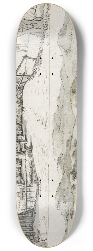 Barend Hendrik Thier - Twee landschapjes 8.25 inch art skate deck