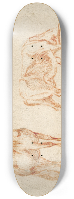 Barend Hendrik Thier - Twee paarden 8.25 inch art skate deck