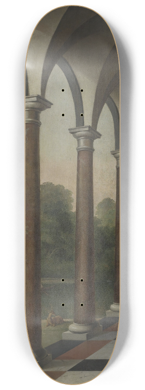 Barent Fabritius - Colonnade giving onto a Park 8.25 inch art skate deck