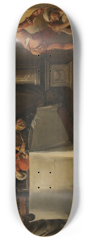 Barent Fabritius - Lazarus and the Rich Man 8.25 inch art skate deck