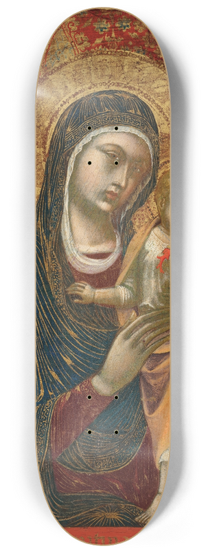 Barnaba Da Modena - Madonna and Child with two angels 8.25 inch art skate deck