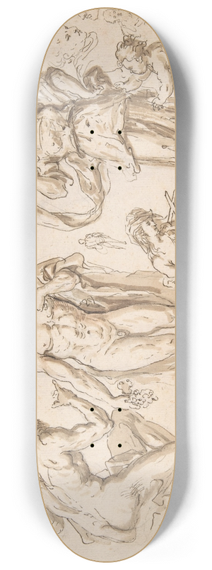 Bartholomaeus Ignaz Weiss - figure and head-studies (including Bacchus) 8.25 inch art skate deck