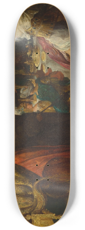 Bartholomaus Strobel - Daniel and king Cyrus before Bel (Daniel 14-1-2) 8.25 inch art skate deck