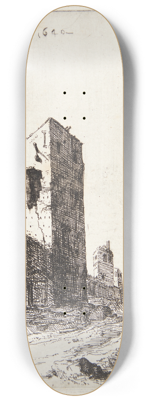 Bartholomeus Breenbergh - Ruinen af en romersk kejservilla 8.25 inch art skate deck