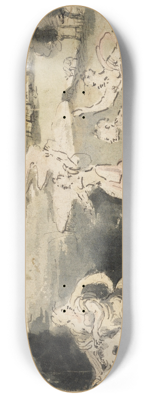 Bartholomus Dietterlin - Raub der Europa 8.25 inch art skate deck