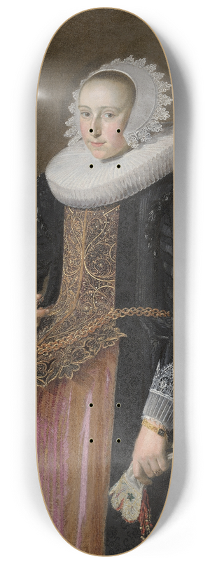 Frans Hals - Portrait of Aletta Hanemans 8.25 inch art skate deck