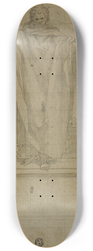 Bartolomeo Cesi - Study for Allegory of Faith and Silence 8.25 inch art skate deck