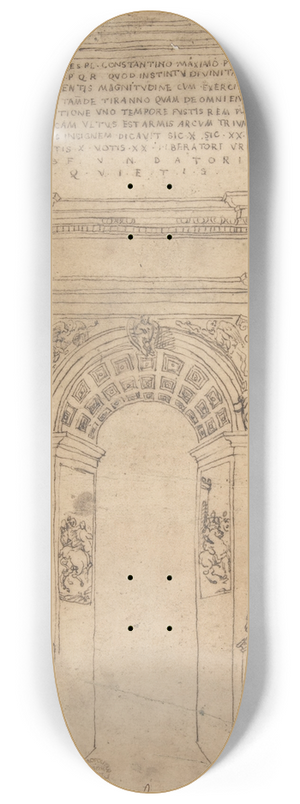 Bartolomeo Neroni - Arch of Constantine, Rome 8.25 inch art skate deck