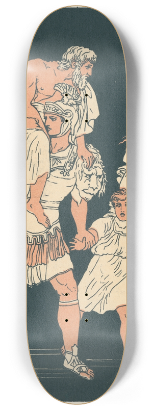 Bartolomeo Pinelli - The flight from Troy 8.25 inch art skate deck