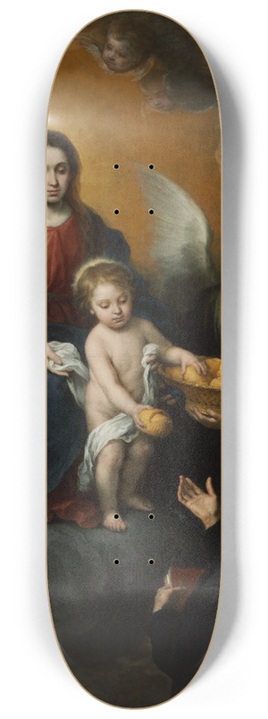 Bartolom Estebn Murillo - The Infant Christ Distributing Bread To The Pilgrims 8.25 inch art skate deck