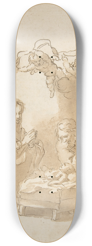 Bartolom Estebn Murillo - The Nativity 8.25 inch art skate deck