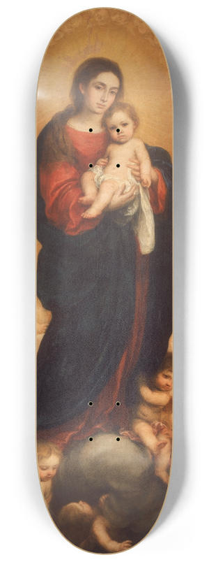 Bartolom Estebn Murillo - Virgin And Child In Glory 8.25 inch art skate deck