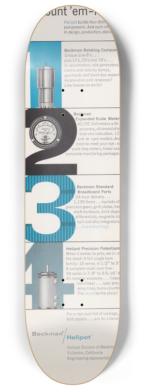 Beckman Instruments - Four  count em  four 8.25 inch art skate deck