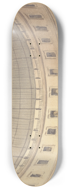 Benjamin Ferrey - Halle au Bl,  Interior 8.25 inch art skate deck