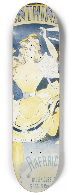 Benjamin Rabier - Absinthinette 8.25 inch art skate deck