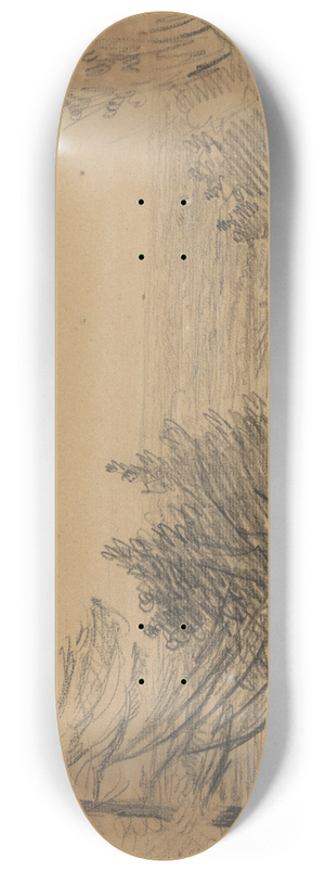 Benjamin Robert Haydon - Landscape with Castle 8.25 inch art skate deck