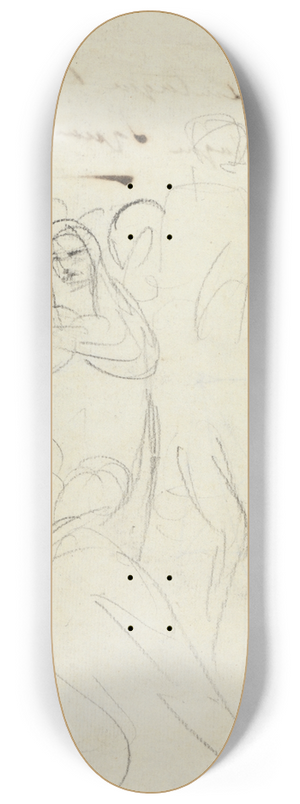 Benjamin Robert Haydon - Study for a Gathering of People 8.25 inch art skate deck