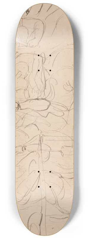 Benjamin Robert Haydon - Study of a Group of People Talking 8.25 inch art skate deck