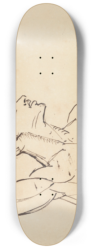 Benjamin Robert Haydon - Study of a Male Nude. 8.25 inch art skate deck
