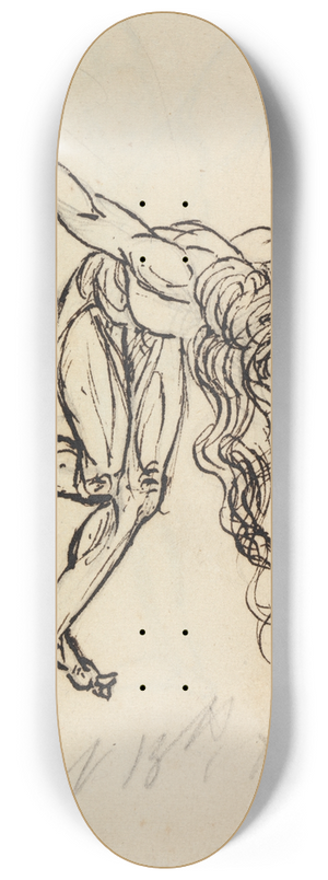 Benjamin Robert Haydon - Study of a Nude, Leaning Forward, with Arms Extended Out 8.25 inch art skate deck