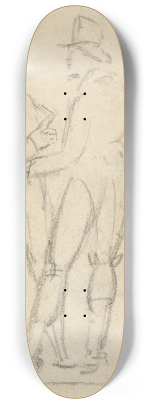 Benjamin Robert Haydon - Study of Two Men Standing, While in Conversation 8.25 inch art skate deck