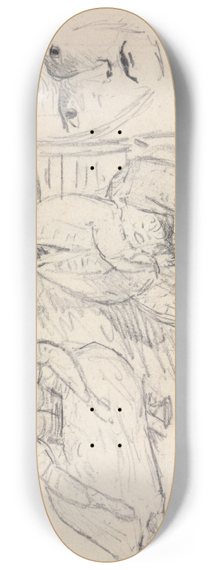Benjamin Robert Haydon - Study of Two Seated Men in Their Traditional Costume 8.25 inch art skate deck