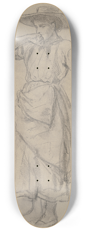 Benjamin Vautier - Junge Buerin aus dem willigen Modell 8.25 inch art skate deck