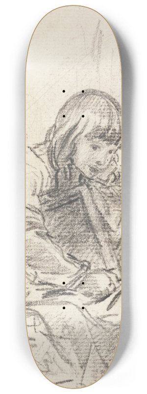 Benjamin West - A Child Seated 8.25 inch art skate deck
