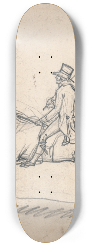 Benjamin West - Rider Galloping to Left 8.25 inch art skate deck
