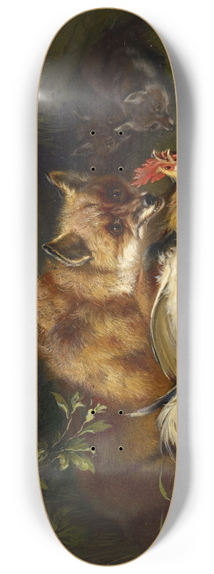 Benno Raffael Adam - Fox Attacking a Cock 8.25 inch art skate deck
