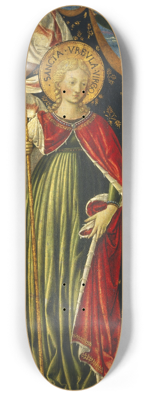 Benozzo Gozzoli - Saint Ursula with Two Angels and Donor 8.25 inch art skate deck