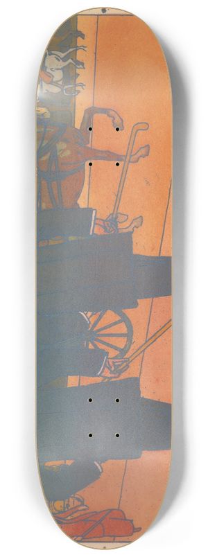 Bernard Boutet de Monvel - Twee wandelende mannen met bolhoed 8.25 inch art skate deck
