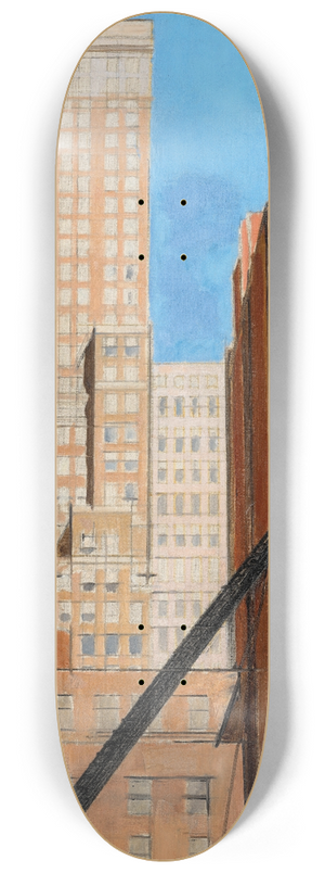Bernard Boutet de Monvel - Vue de New York 8.25 inch art skate deck