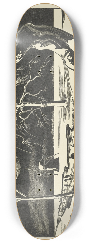 Bernard Essers - Wintergezicht, folio 8.25 inch art skate deck