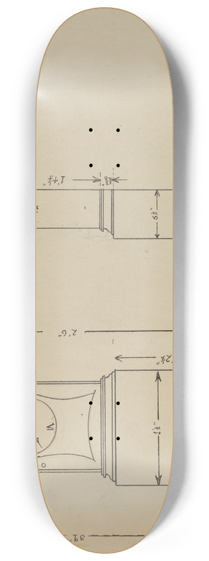 Bernard Gussow - Shelf Clock 8.25 inch art skate deck