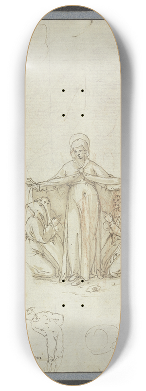 Bernardino Passeri - Schutzmantelmadonna und Einzelstudien 8.25 inch art skate deck