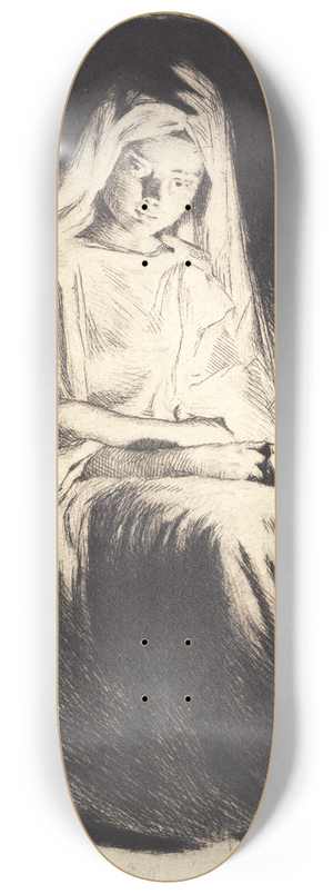 Frans Schwartz - Kvinde med lampen 8.25 inch art skate deck